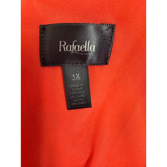 Rafaella Coral Lace Ponte Knit Shift Dress Size 1X 16 Summer Vibrant Plus Size - Picture 5 of 7